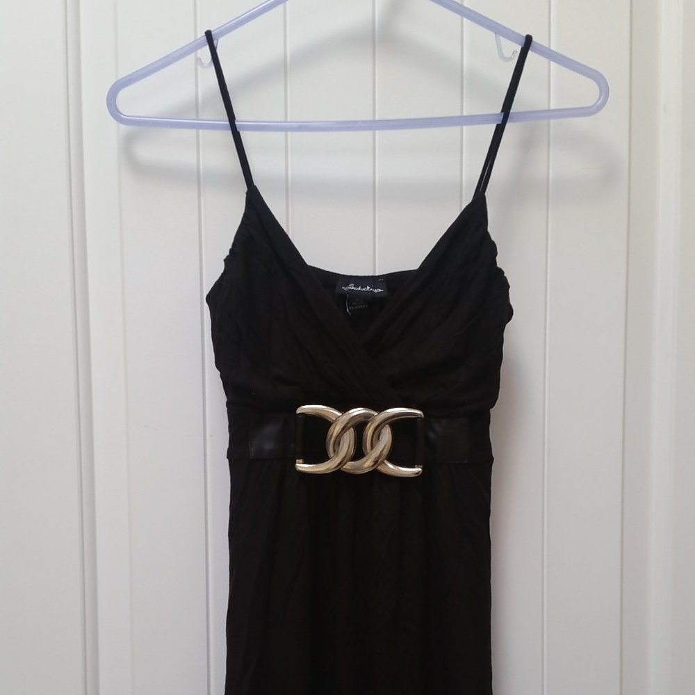 Black dress with gold accent